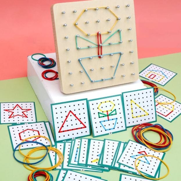 Montessori Geometric Design Board