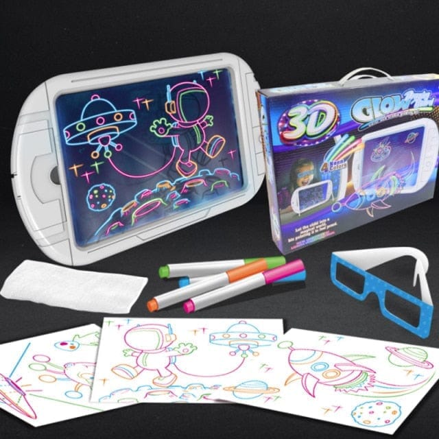 3D Fluorescent Painting Board for Kids