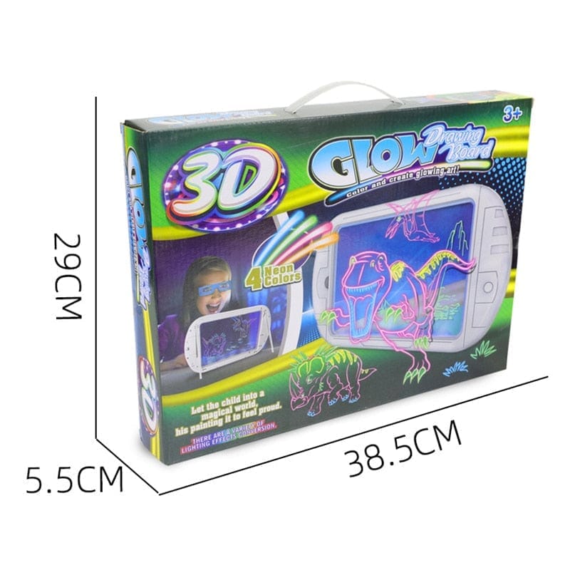 3D Fluorescent Painting Board for Kids